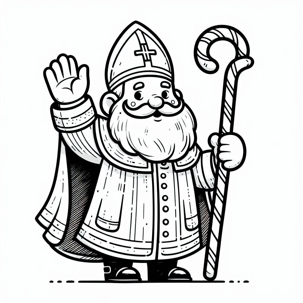 coloriage Saint Nicolas a imprimer