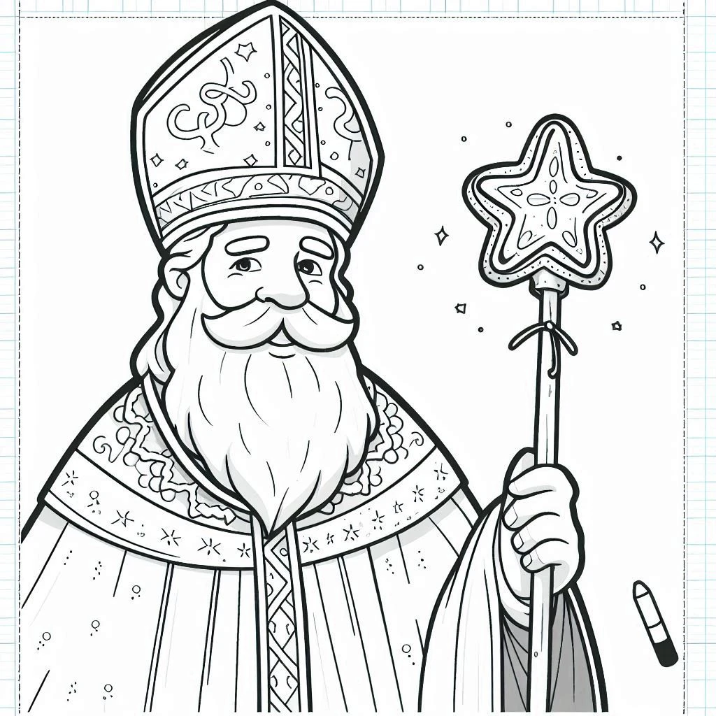 coloriage Saint Nicolas pour enfants