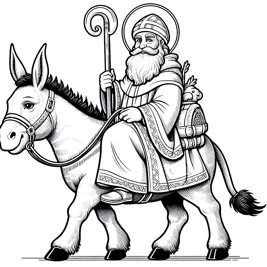 coloriage Saint Nicolas pour enfant