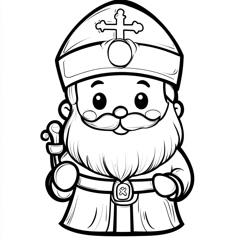 coloriage Saint Nicolas et apprentissage