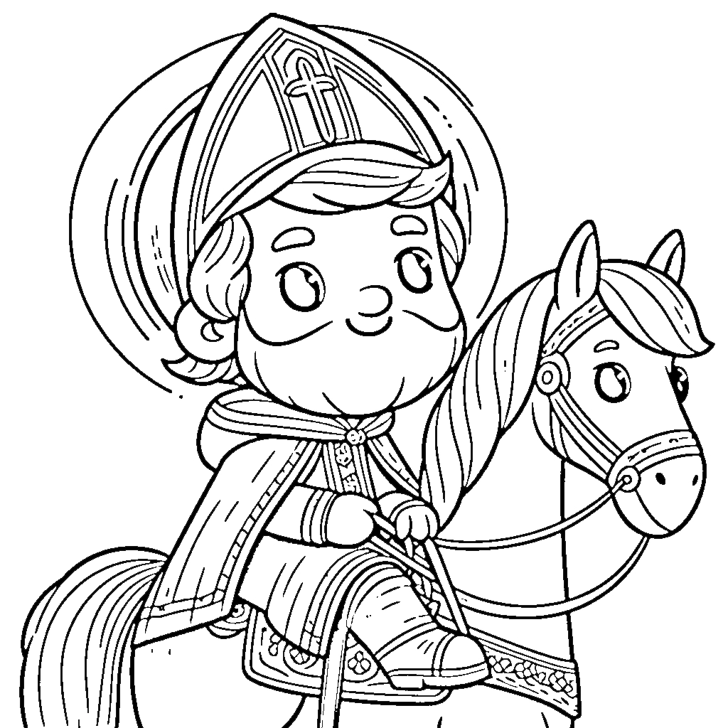 coloriage Saint Nicolas a telecharger