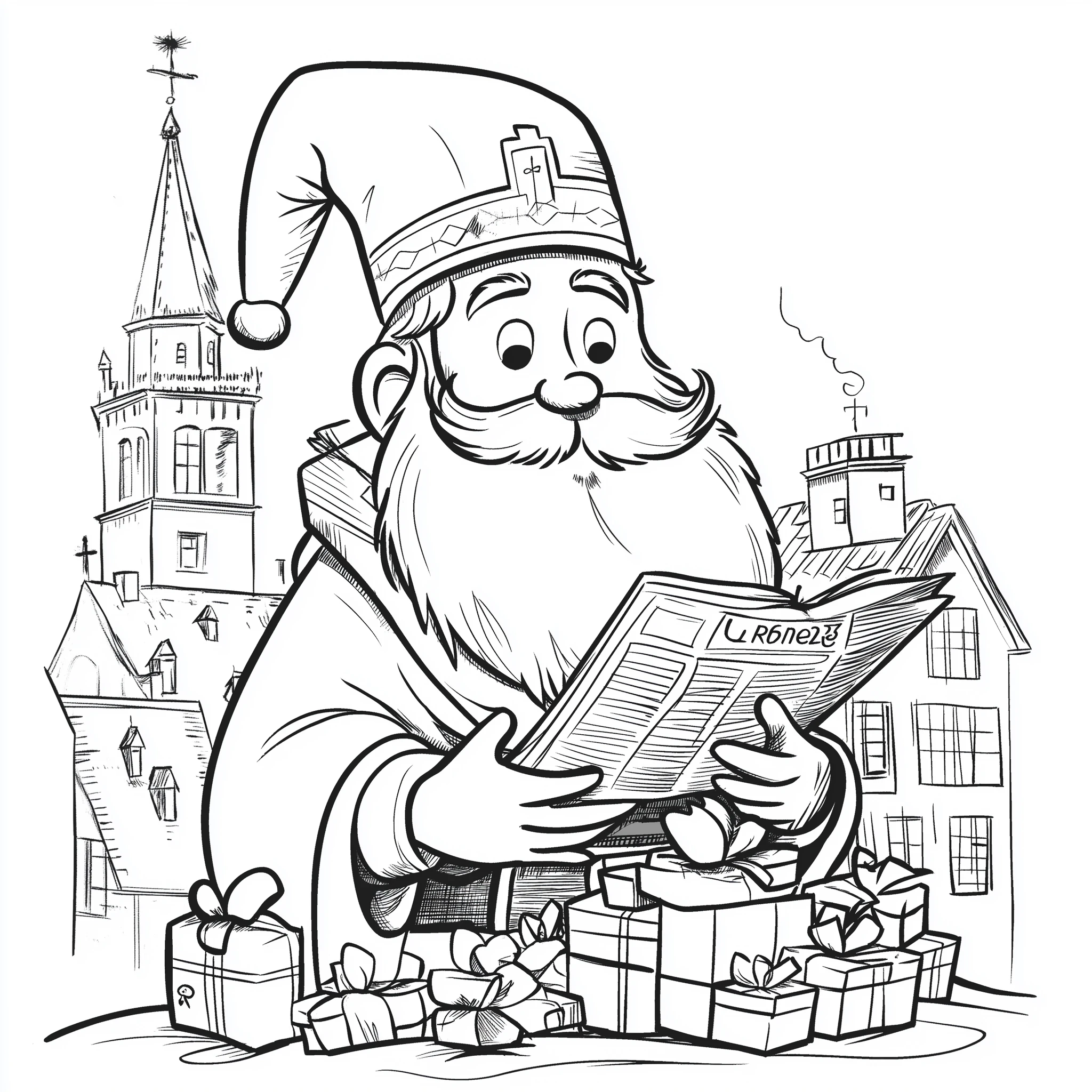 coloriage Saint Nicolas à imprimer