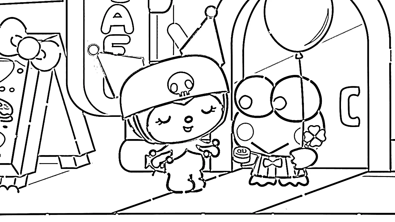 télécharger coloriage Sanrio gratuit