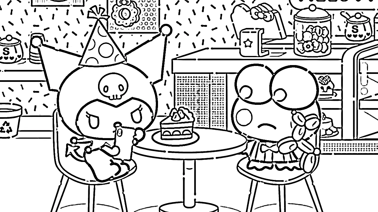 coloriage Sanrio à imprimer pour enfant de 10 ans