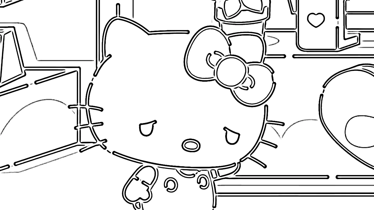 coloriage Sanrio pour enfant de 2 ans