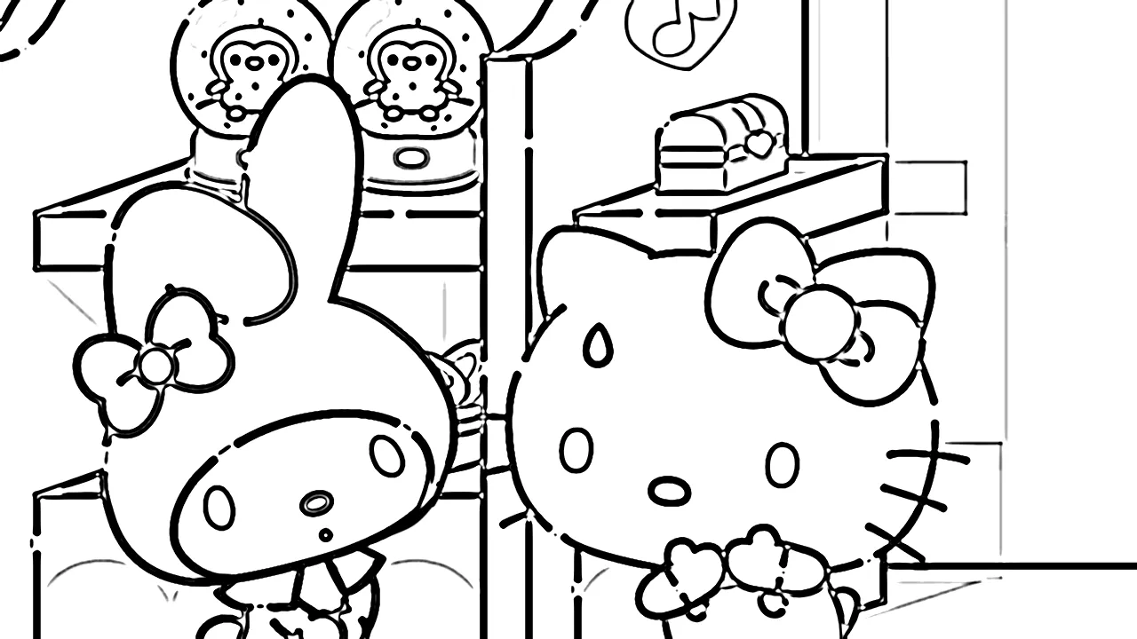 coloriage Sanrio gratuit a imprimer