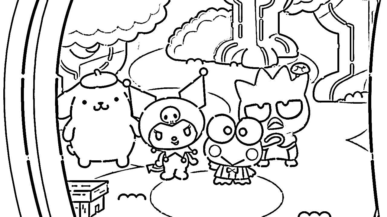 coloriage Sanrio pour enfants à imprimer 1