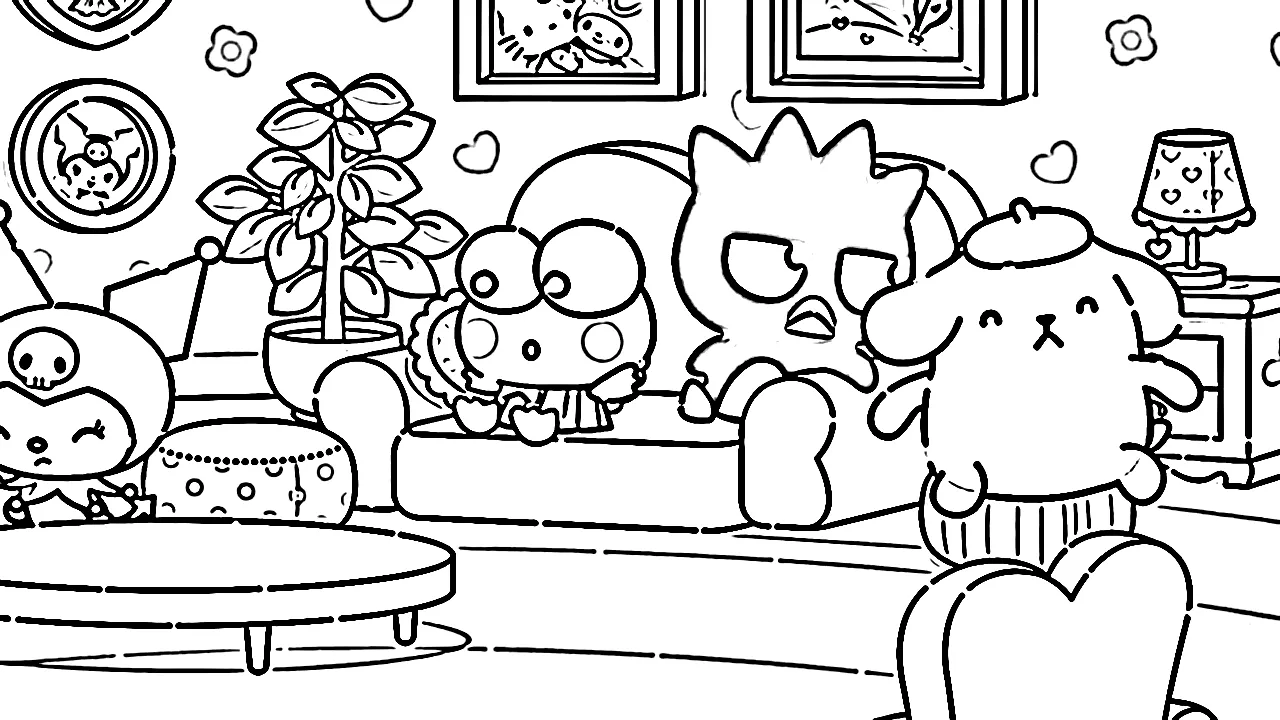 image pour coloriage Sanrio enfant