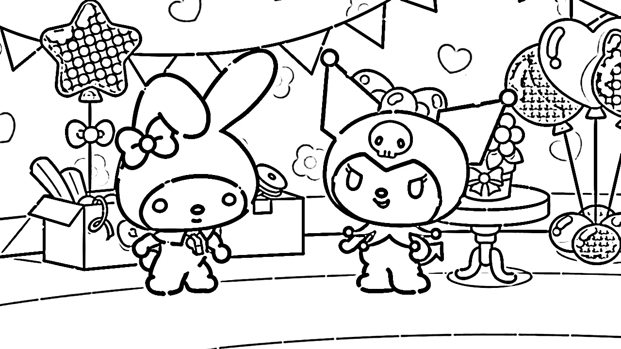 coloriage Sanrio pour enfants à télécharger 1