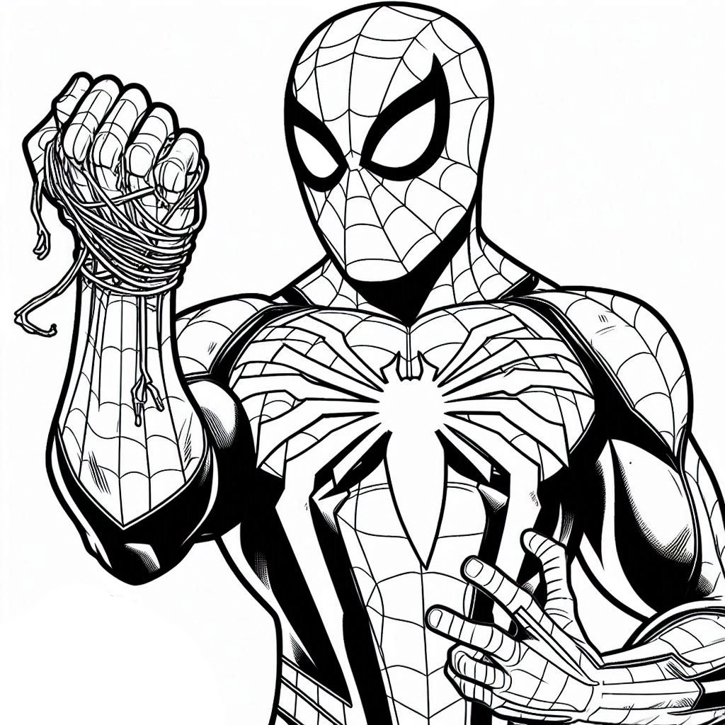 coloriage Spider Man à imprimer a4