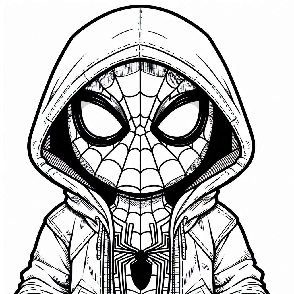 coloriage Spider Man à imprimer pour enfant de 7 ans