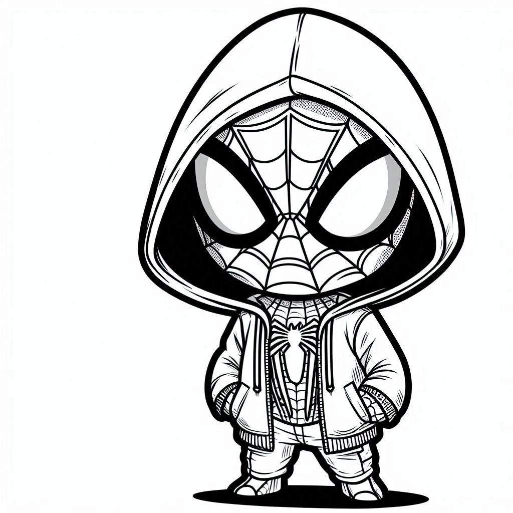 coloriage Spider Man pour primaire 1