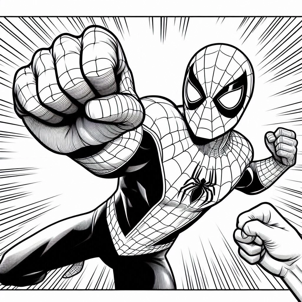 télécharger coloriage Spider Man gratuit 1