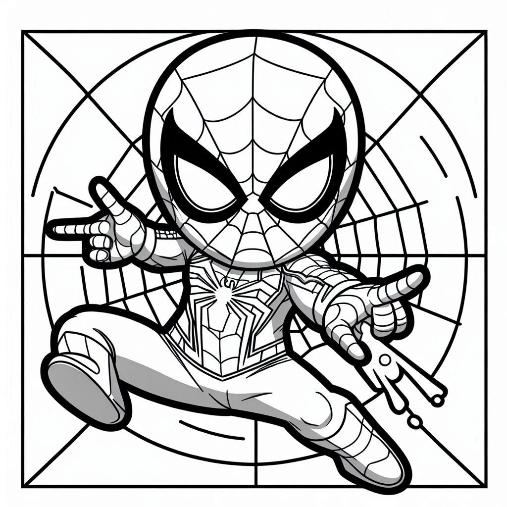 coloriage Spider Man gratuit pour enfants 1