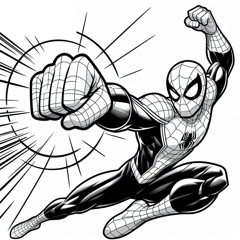 coloriage Spider Man gratuit a imprimer 1