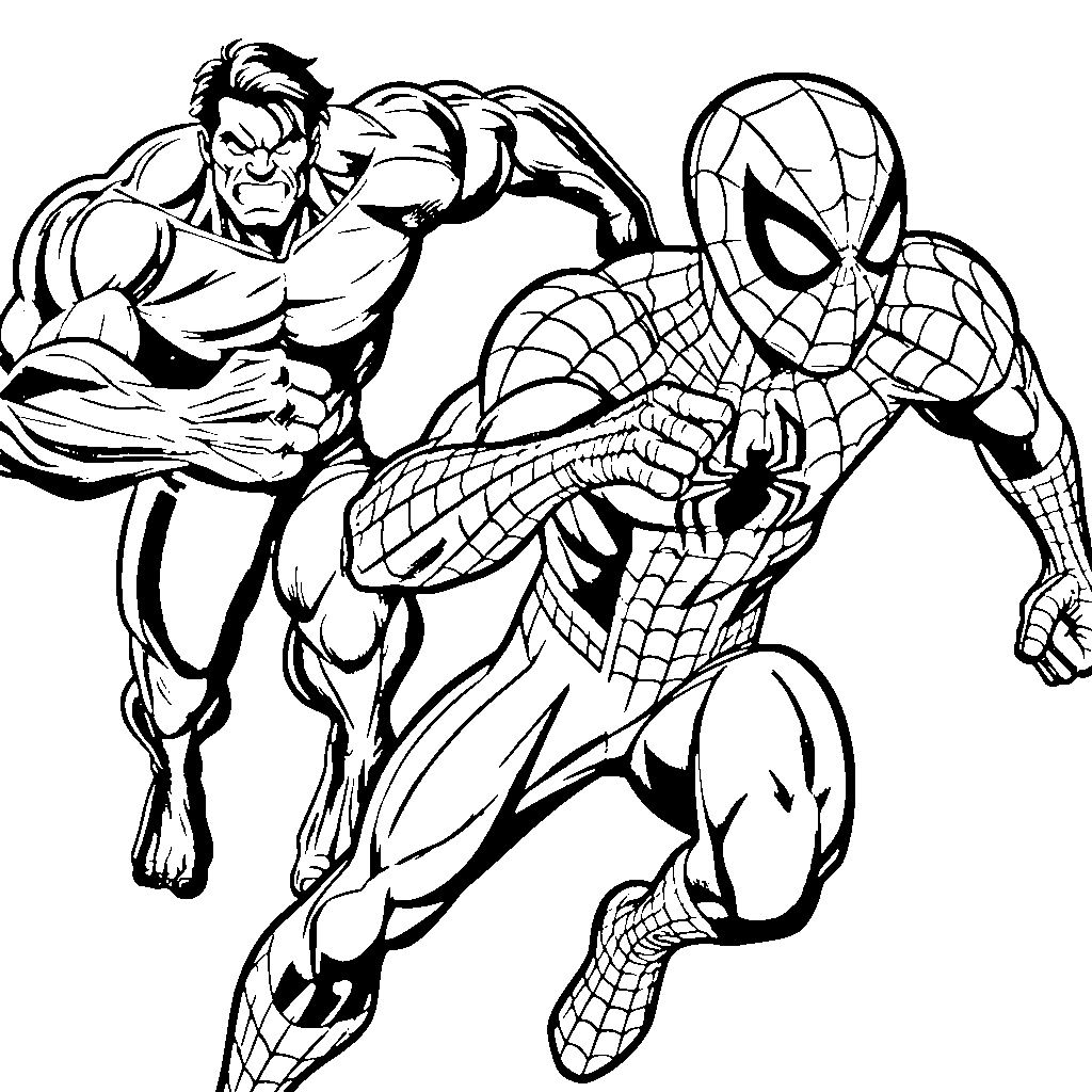 coloriage Spider Man educatif pour enfant 1