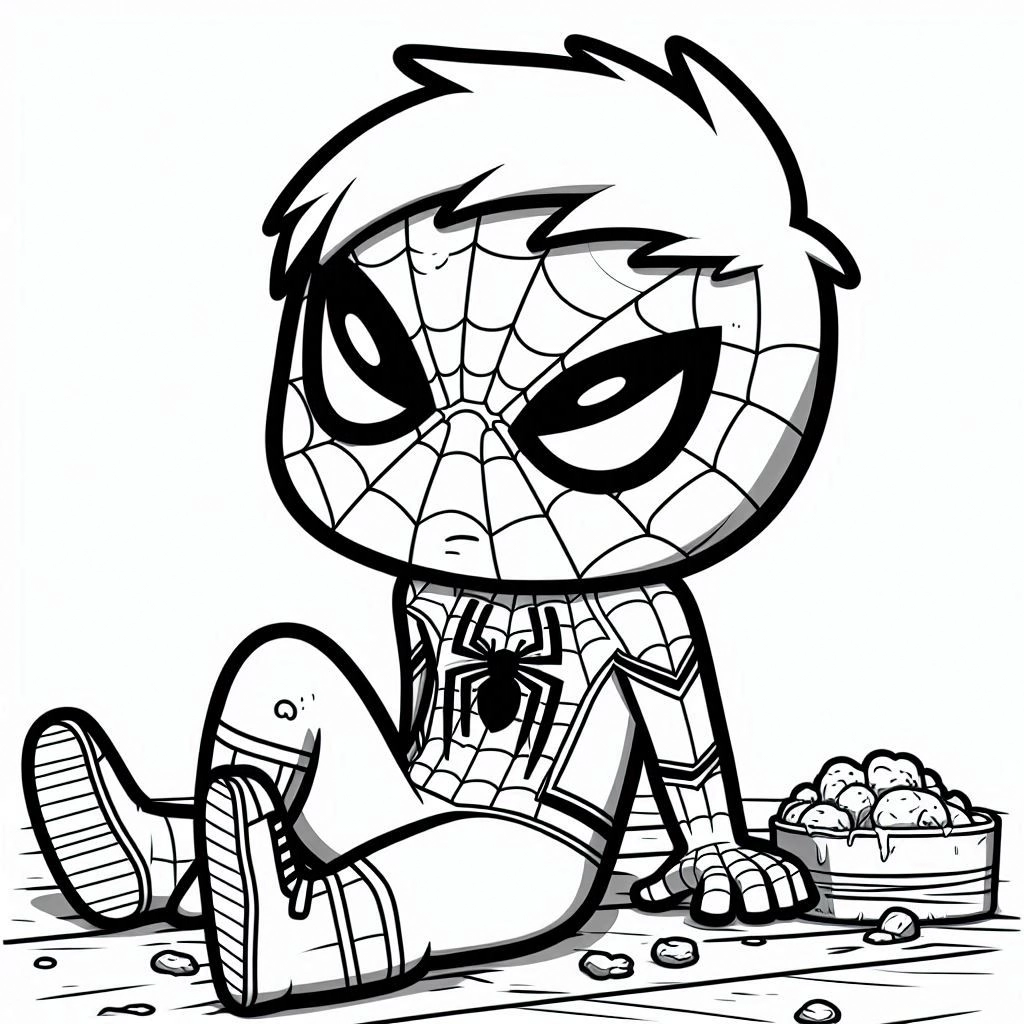 coloriage Spider Man à imprimer pour enfants