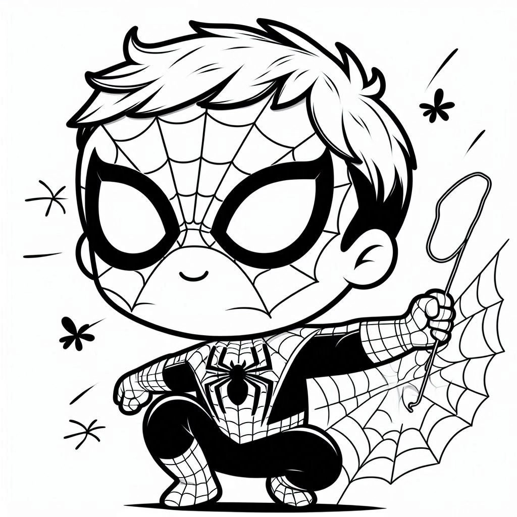 coloriage Spider Man educatif pour enfant