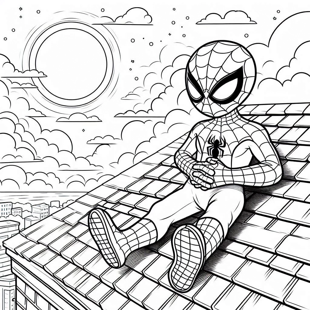 coloriage Spider Man à imprimer