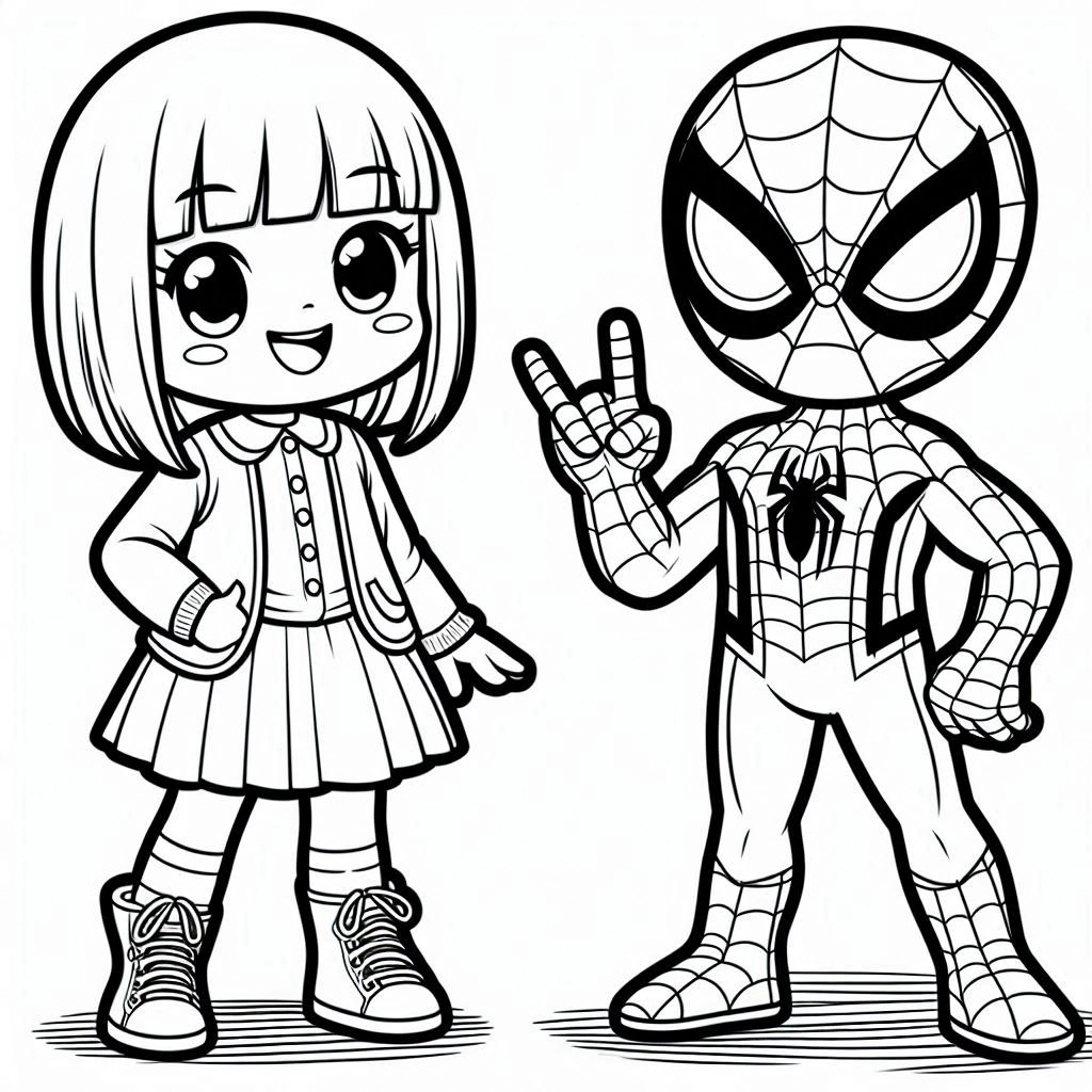 coloriage Spider Man pour enfant gratuit