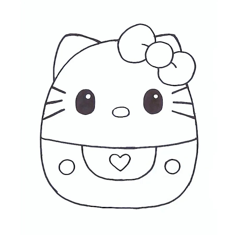 coloriage Squishmallow à imprimer pour enfant de 2 ans