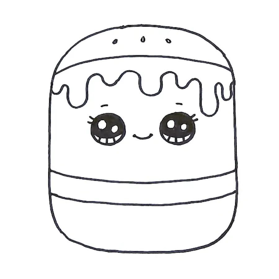 coloriage Squishmallow et decoupage a imprimer gratuit