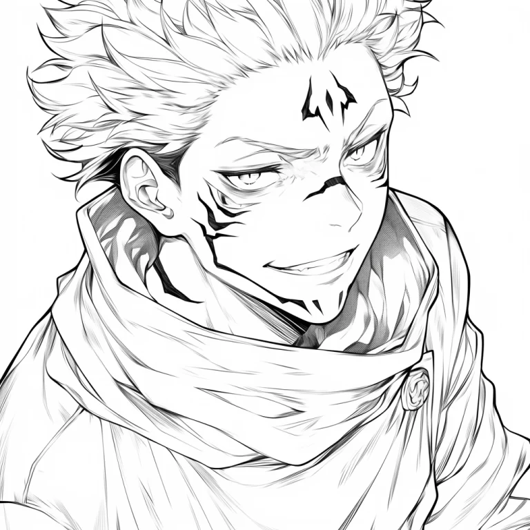 Coloriage Sukuna
