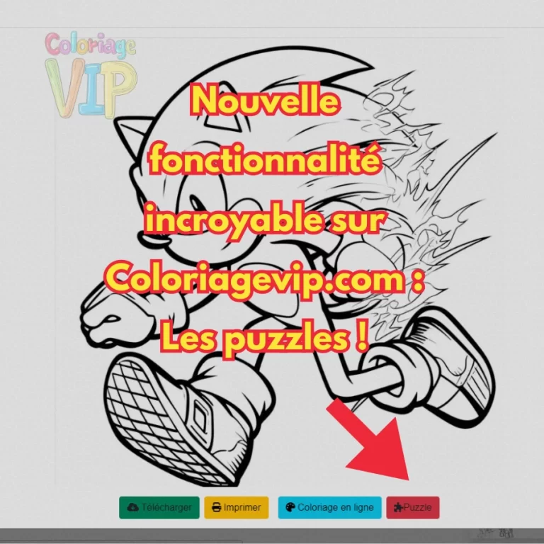 Coloriage Nouvelle fonctionnalité incroyable sur Coloriagevip.com : Les puzzles !