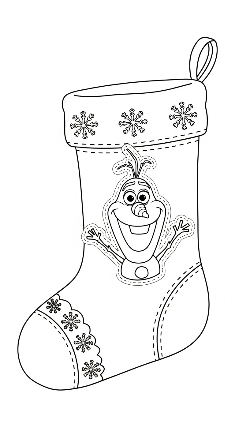 coloriage Chaussette de Noël update à imprimer pdf gratuit