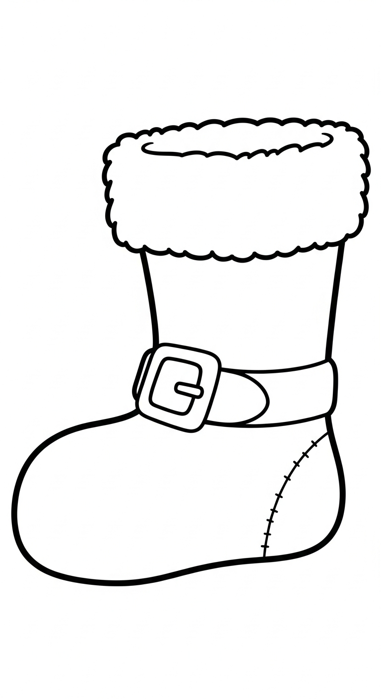 coloriage Chaussette de Noël update à imprimer pour enfant de 8 ans