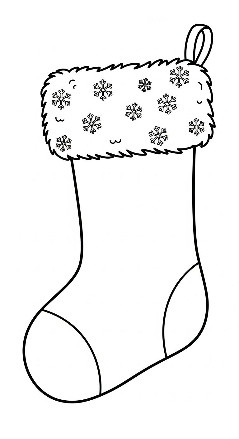 coloriage Chaussette de Noël update a dessiner en ligne