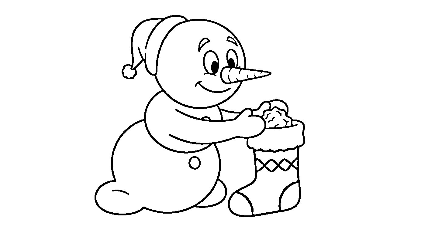 coloriage Chaussette de Noël update gratuit