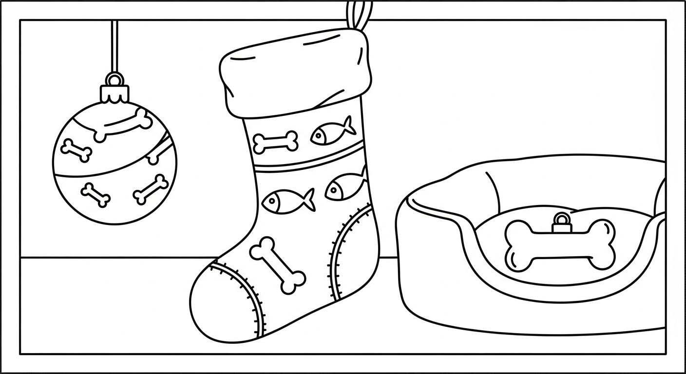 coloriage Chaussette de Noël update et découpage à imprimer