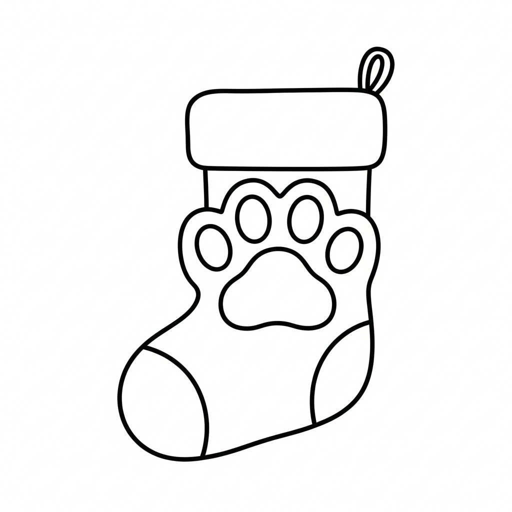 coloriage Chaussette de Noël update à imprimer pour enfant de 8 ans 1