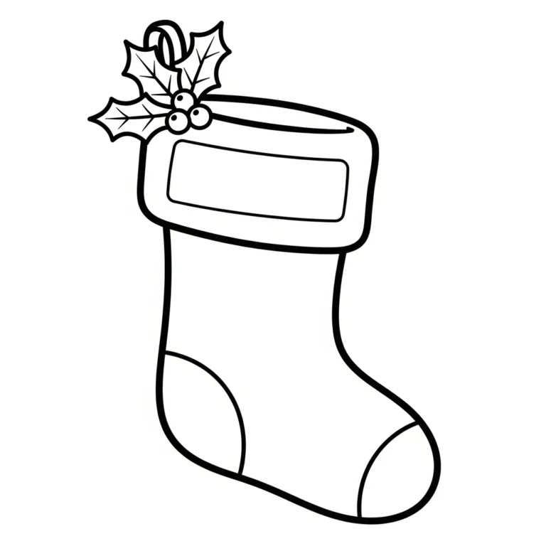 Coloriage Chaussette de Noel
