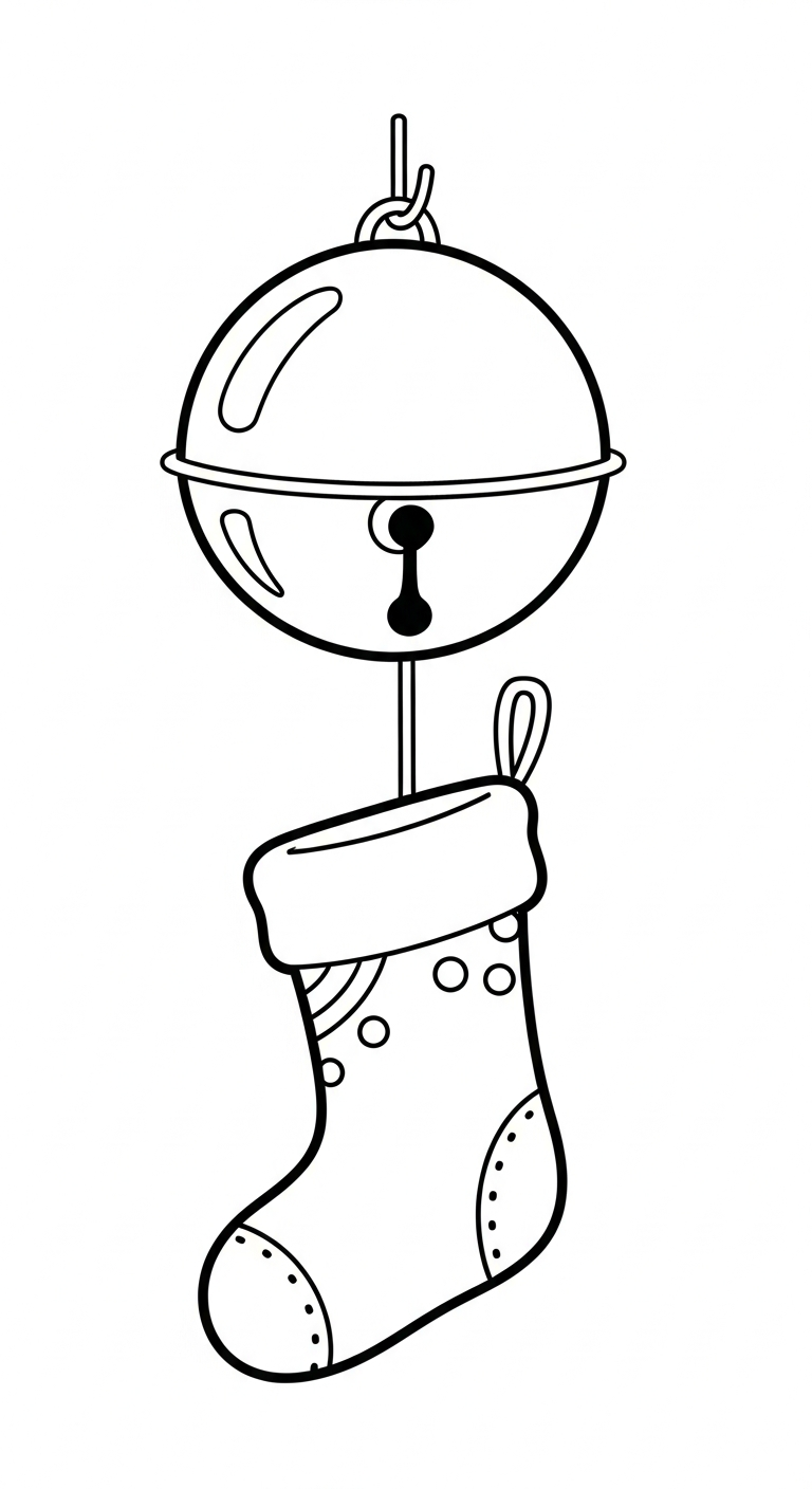 coloriage Chaussette de Noël update gratuit pour enfants