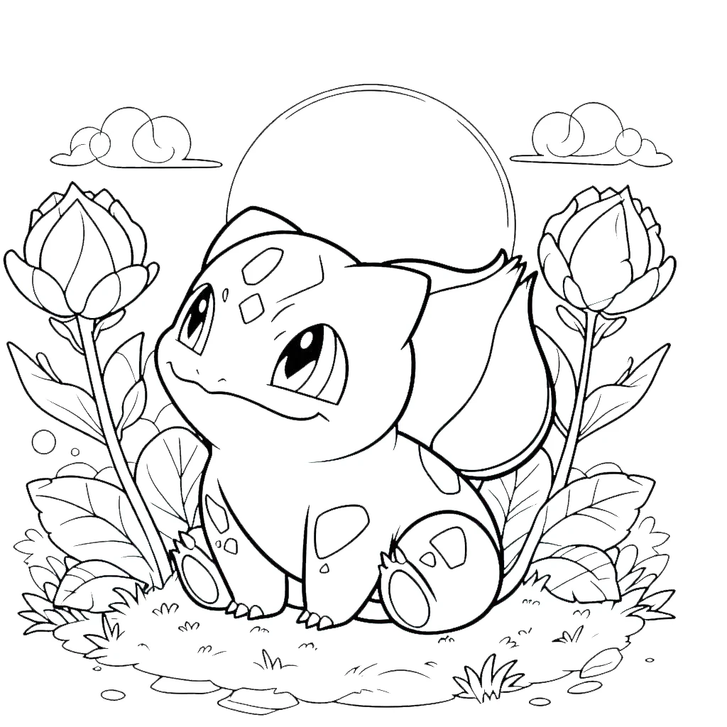 coloriage Bulbizarre educatif pour enfant