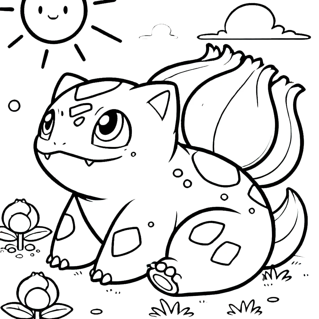 image de coloriage Bulbizarre pour enfant 2