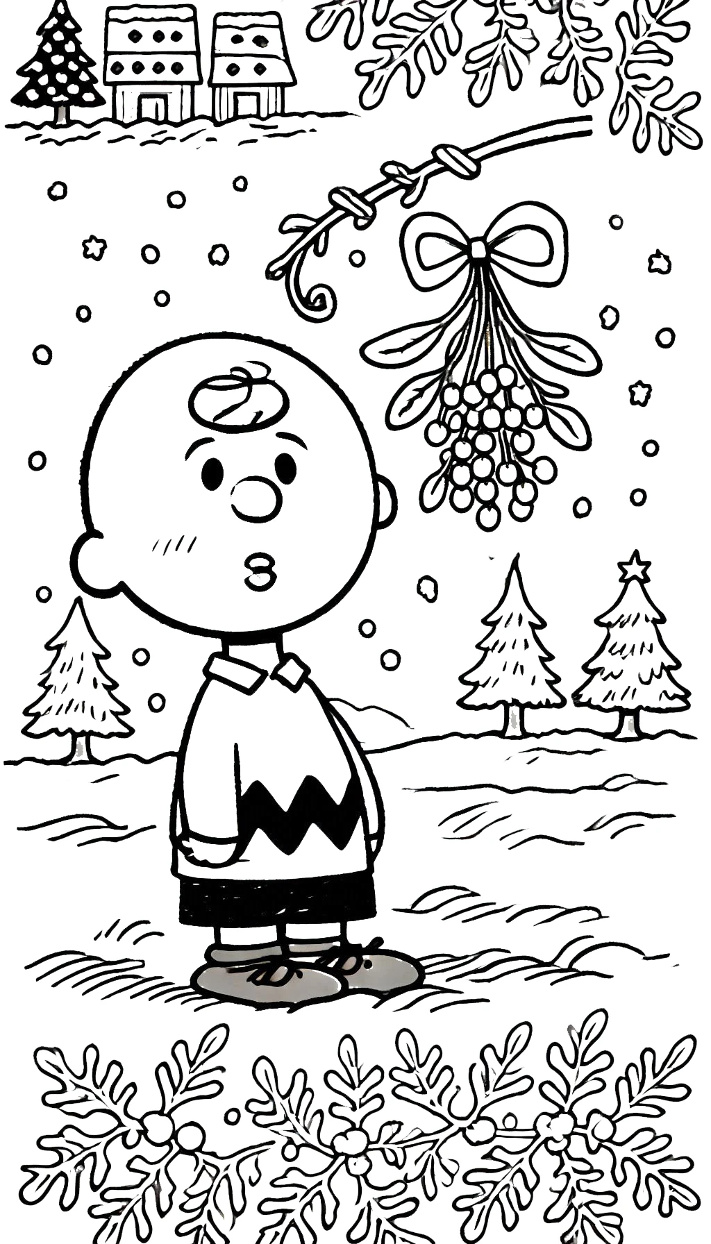 coloriage Charlie Brown Noël pour enfants