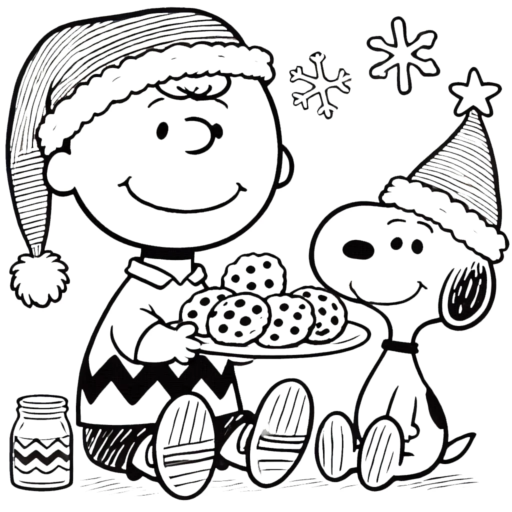 coloriage Charlie Brown Noël et dessins