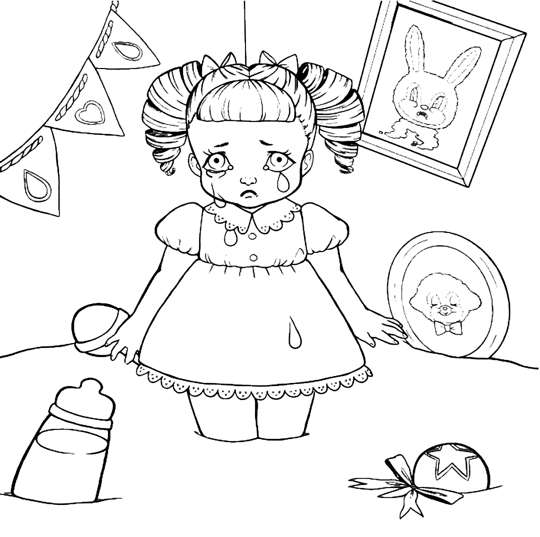 coloriage Cry Baby pour primaire