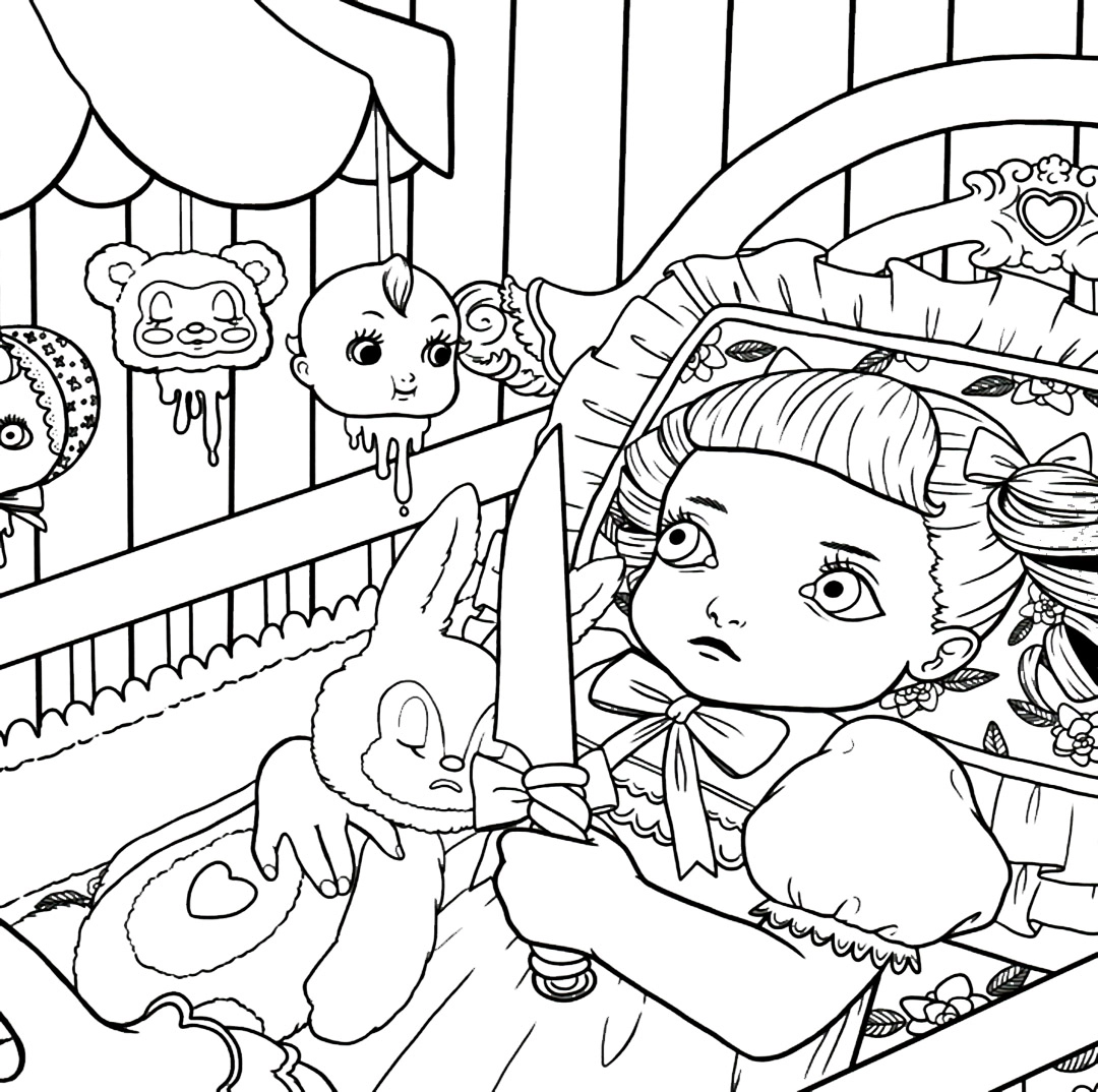 image de coloriage Cry Baby pour enfant 3