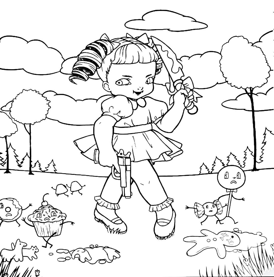 coloriage Cry Baby à imprimer pour enfant de 12 ans