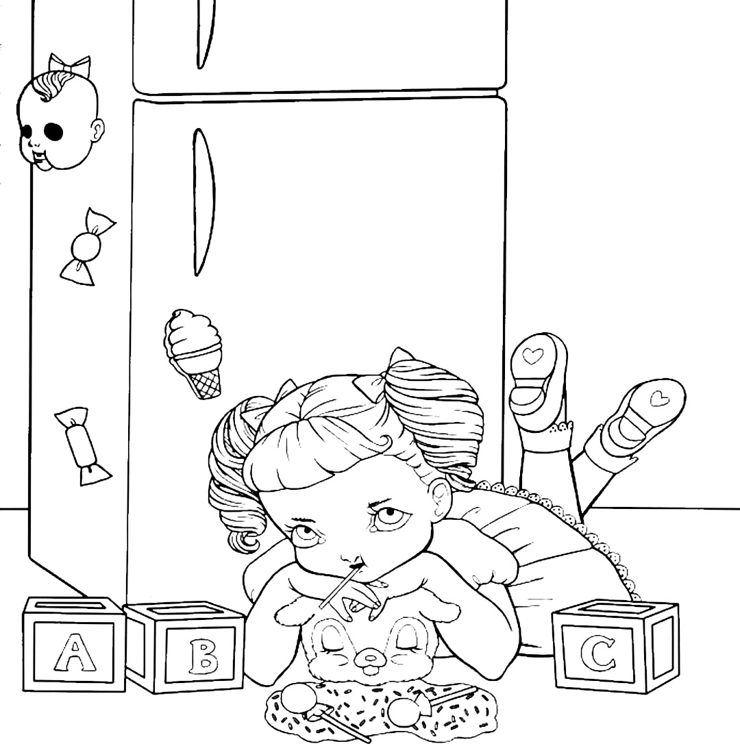 coloriage Cry Baby pour enfant de à imprimer