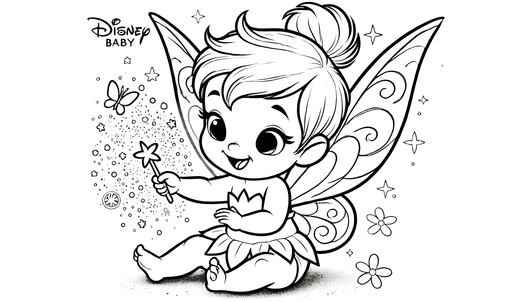 coloriage Disney Bébé à imprimer pour enfant de 7 ans