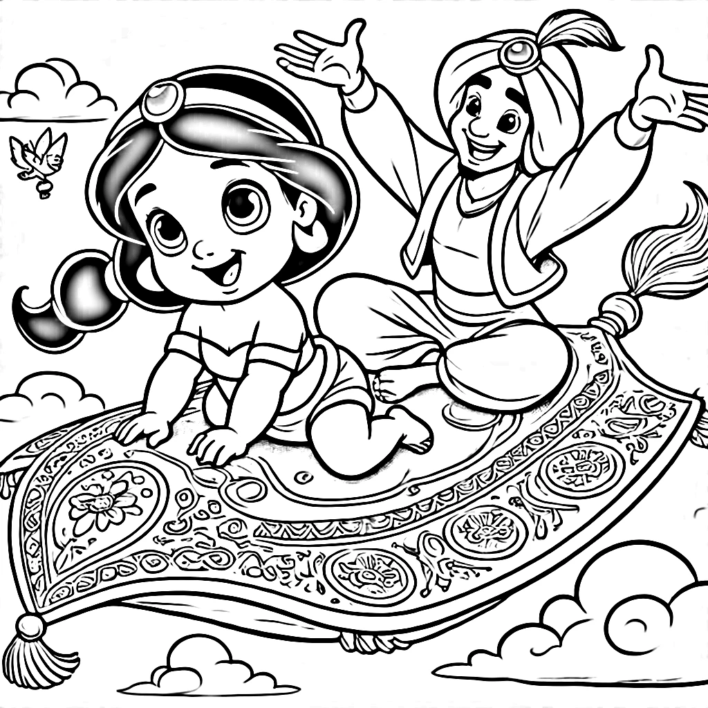 coloriage Disney Bébé a imprimer pour enfant de 4 ans