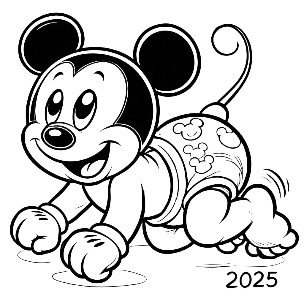 coloriage Disney Bébé à imprimer pour enfant de 6 ans