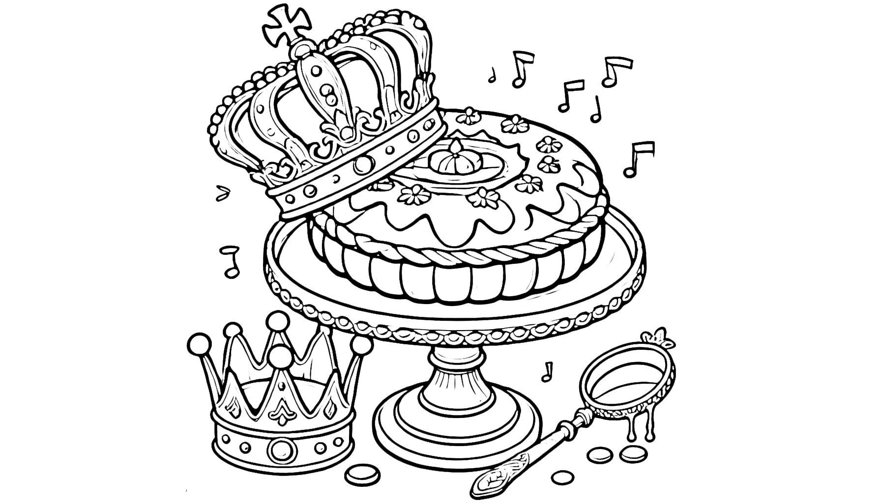 coloriage Galette des rois a colorier en ligne gratuitement