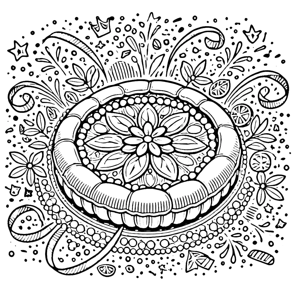 coloriage Galette des rois pour enfant de 3 ans