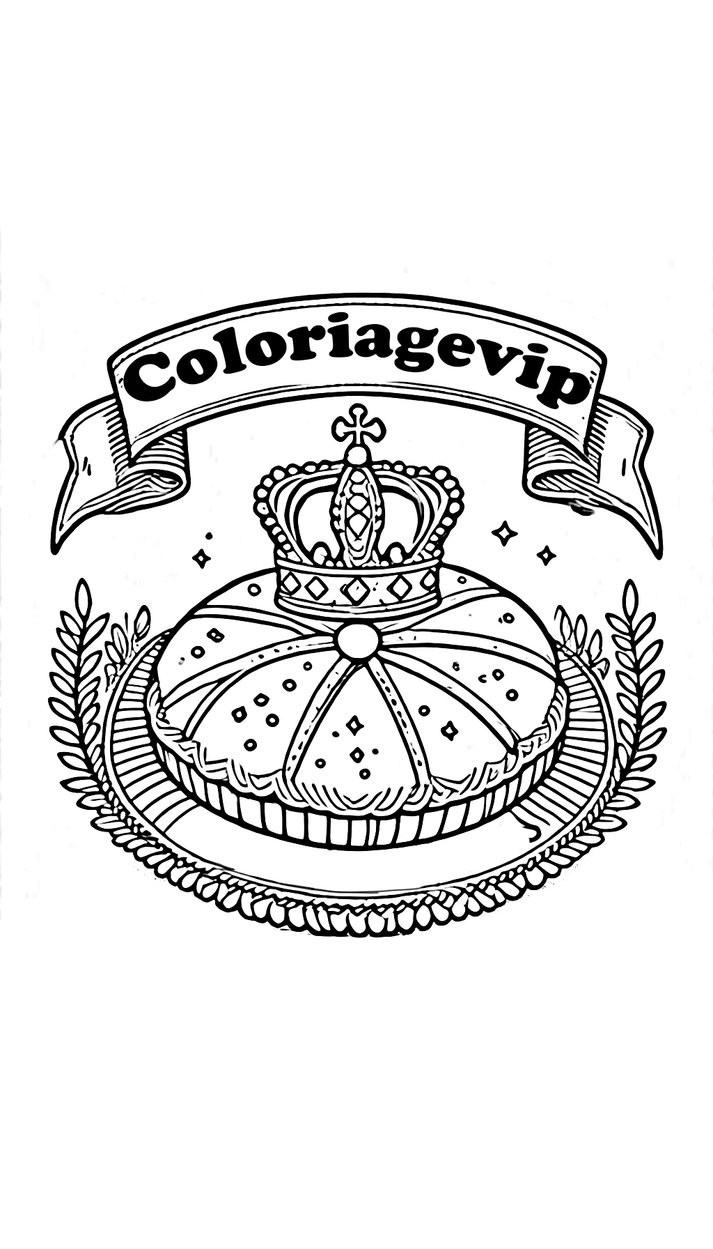 image pour coloriage Galette des rois enfant